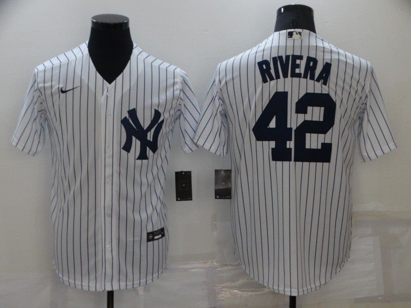 Men New York Yankees #42 Rivera White Game 2022 Nike MLB Jersey->golden state warriors->NBA Jersey